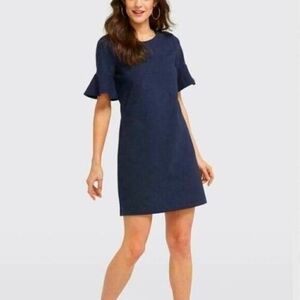 Draper James Dress Bell Sleeve Shift Dress – XXL – Nassau Blue